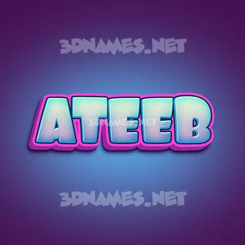 ateeb in Phat Purple style - 3D name wallpaper ateeb in Phat Purple style - 3D name wallpaper