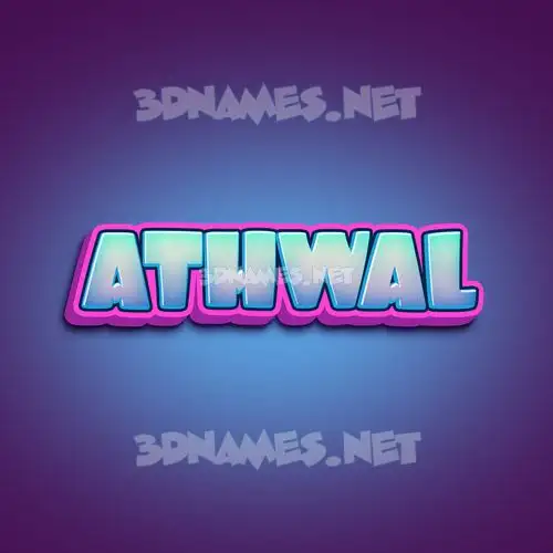 athwal in Phat Purple style - 3D name wallpaper