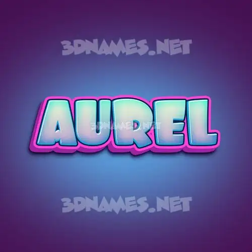 aurel in Phat Purple style - 3D name wallpaper