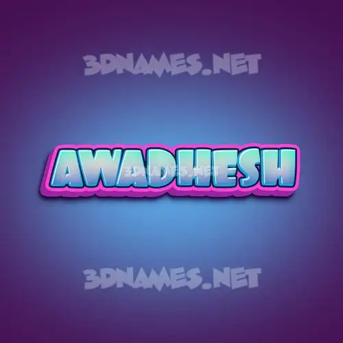 awadhesh in Phat Purple style - 3D name wallpaper