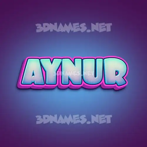 aynur in Phat Purple style - 3D name wallpaper