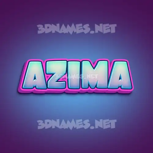 azima in Phat Purple style - 3D name wallpaper