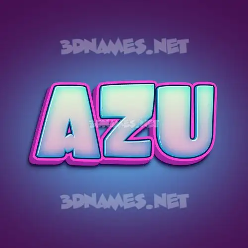 azu in Phat Purple style - 3D name wallpaper azu in Phat Purple style - 3D name wallpaper