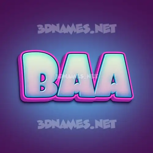 baa in Phat Purple style - 3D name wallpaper baa in Phat Purple style - 3D name wallpaper