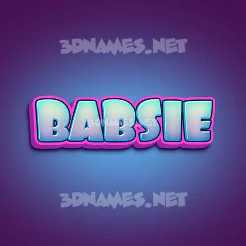 babsie in Phat Purple style - 3D name wallpaper