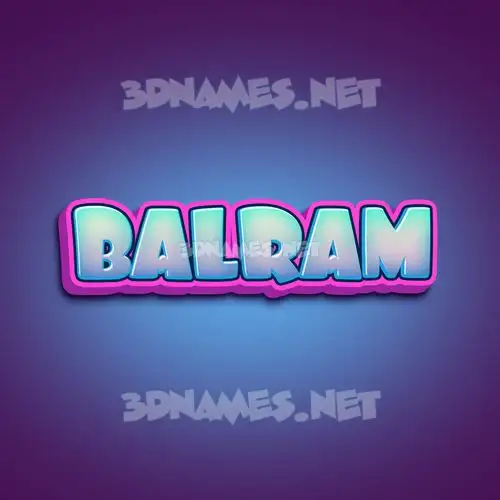 balram in Phat Purple style - 3D name wallpaper