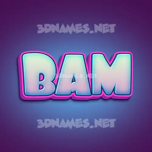 bam in Phat Purple style - 3D name wallpaper bam in Phat Purple style - 3D name wallpaper