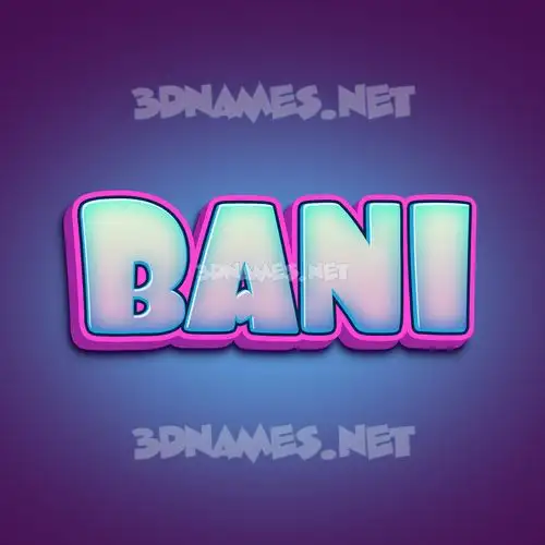 bani in Phat Purple style - 3D name wallpaper bani in Phat Purple style - 3D name wallpaper