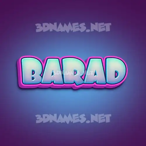 barad in Phat Purple style - 3D name wallpaper