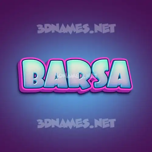 barsa in Phat Purple style - 3D name wallpaper
