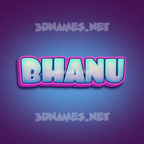 bhanu in Phat Purple style - 3D name wallpaper