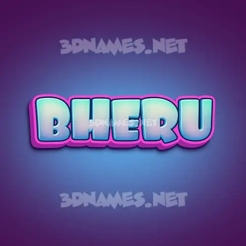 bheru in Phat Purple style - 3D name wallpaper