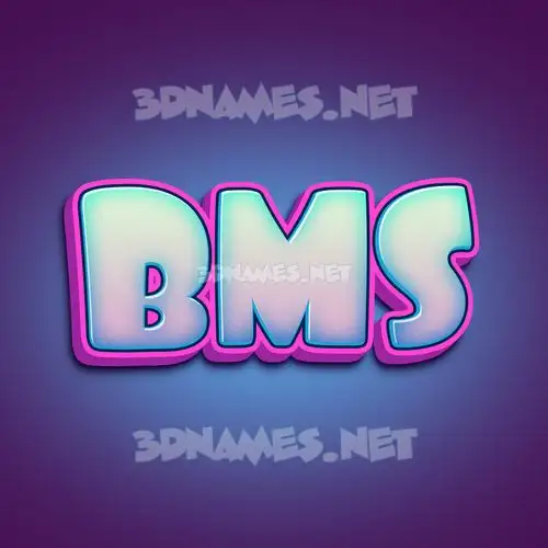 bms in Phat Purple style - 3D name wallpaper