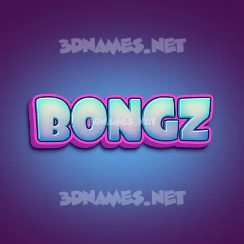 bongz in Phat Purple style - 3D name wallpaper