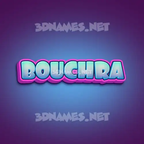 bouchra in Phat Purple style - 3D name wallpaper
