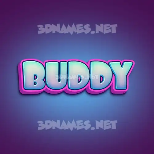 buddy in Phat Purple style - 3D name wallpaper