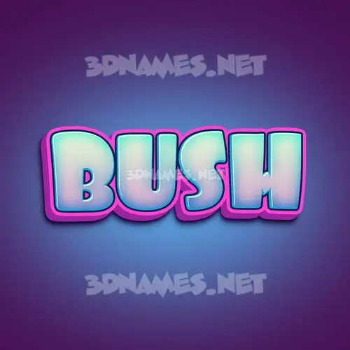 bush in Phat Purple style - 3D name wallpaper bush in Phat Purple style - 3D name wallpaper