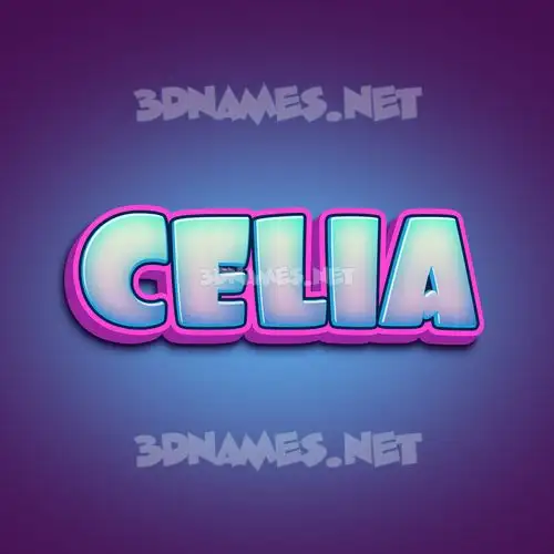 celia in Phat Purple style - 3D name wallpaper