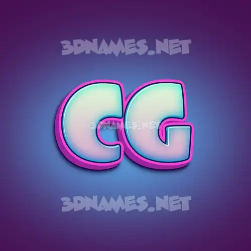 cg in Phat Purple style - 3D name wallpaper