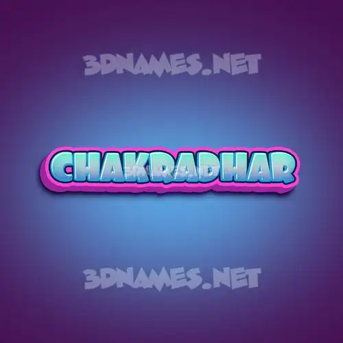 chakradhar in Phat Purple style - 3D name wallpaper