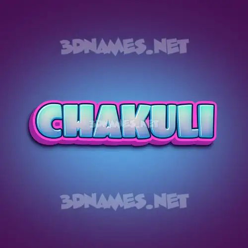 chakuli in Phat Purple style - 3D name wallpaper