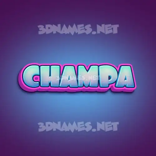 champa in Phat Purple style - 3D name wallpaper champa in Phat Purple style - 3D name wallpaper