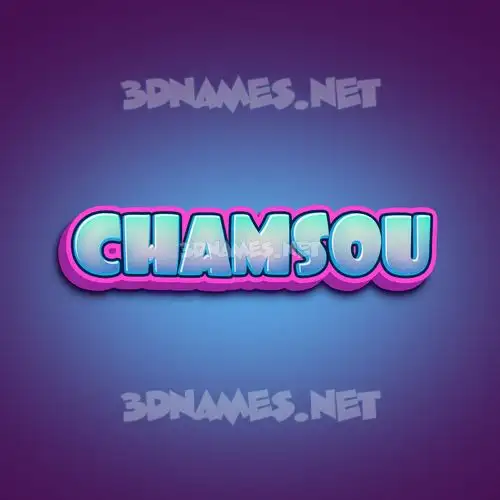 chamsou in Phat Purple style - 3D name wallpaper