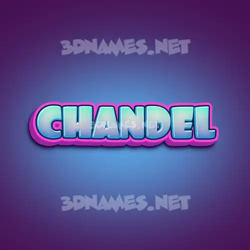 chandel in Phat Purple style - 3D name wallpaper