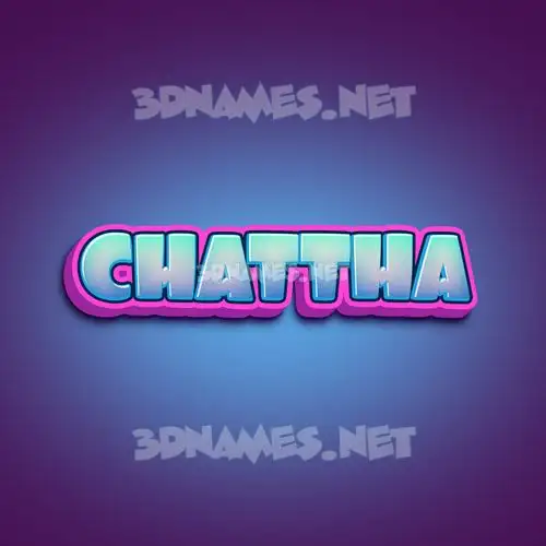 chattha in Phat Purple style - 3D name wallpaper