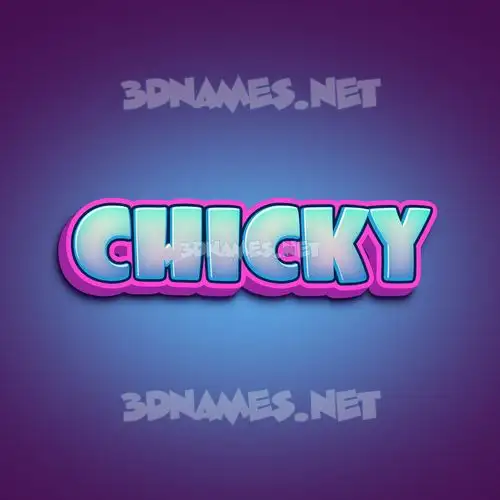 chicky in Phat Purple style - 3D name wallpaper