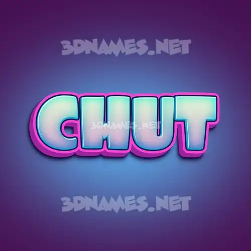 chut in Phat Purple style - 3D name wallpaper
