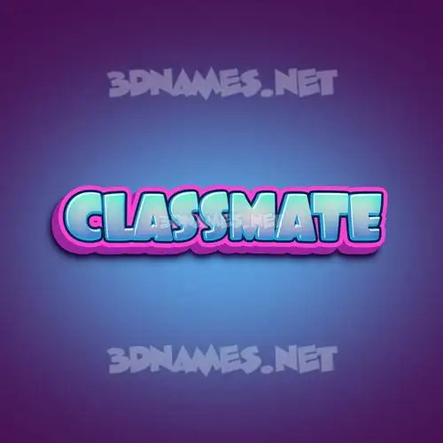 classmate in Phat Purple style - 3D name wallpaper