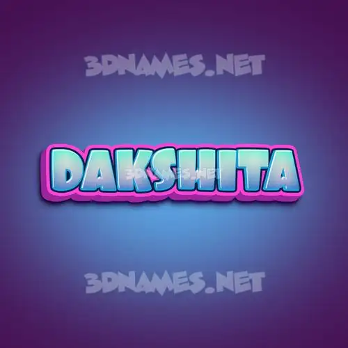 dakshita in Phat Purple style - 3D name wallpaper