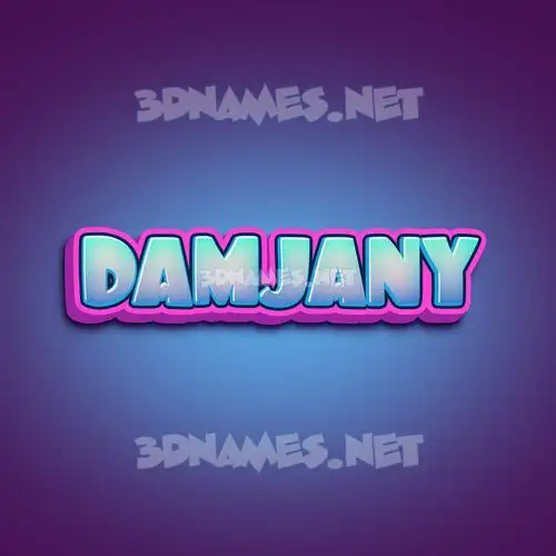 damjany in Phat Purple style - 3D name wallpaper damjany in Phat Purple style - 3D name wallpaper