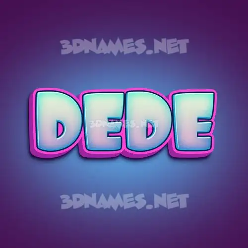 dede in Phat Purple style - 3D name wallpaper dede in Phat Purple style - 3D name wallpaper