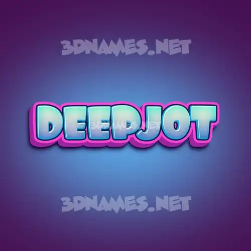 deepjot in Phat Purple style - 3D name wallpaper