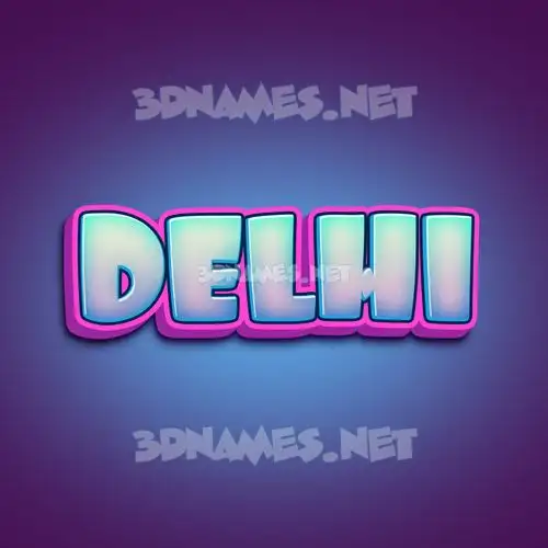 delhi in Phat Purple style - 3D name wallpaper
