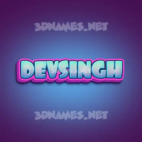 devsingh in Phat Purple style - 3D name wallpaper