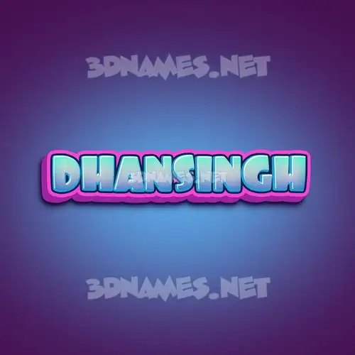 dhansingh in Phat Purple style - 3D name wallpaper