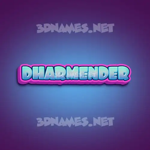 dharmender in Phat Purple style - 3D name wallpaper