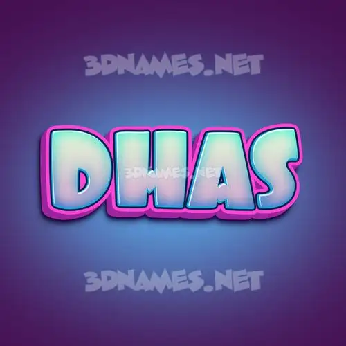 dhas in Phat Purple style - 3D name wallpaper dhas in Phat Purple style - 3D name wallpaper