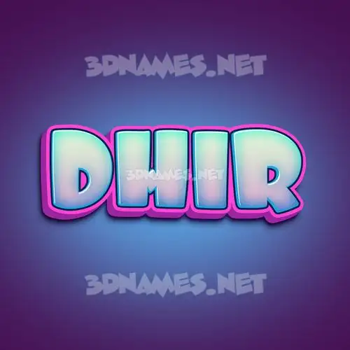 dhir in Phat Purple style - 3D name wallpaper dhir in Phat Purple style - 3D name wallpaper