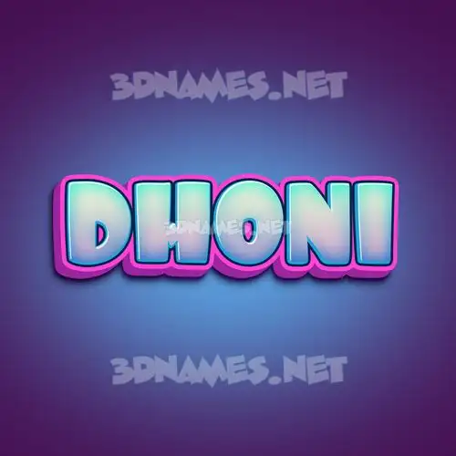 dhoni in Phat Purple style - 3D name wallpaper dhoni in Phat Purple style - 3D name wallpaper