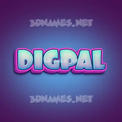 digpal in Phat Purple style - 3D name wallpaper digpal in Phat Purple style - 3D name wallpaper