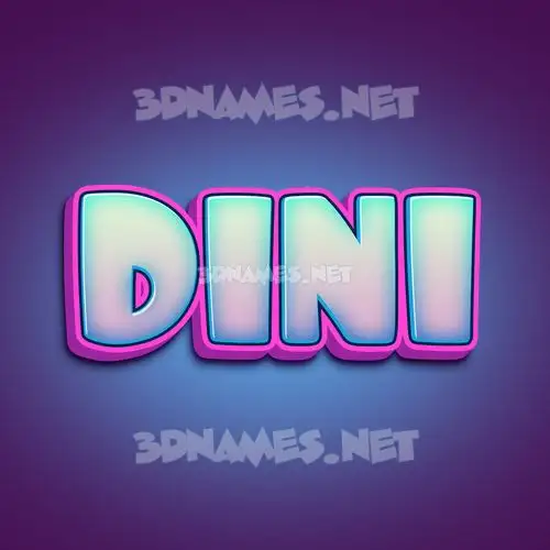 dini in Phat Purple style - 3D name wallpaper dini in Phat Purple style - 3D name wallpaper