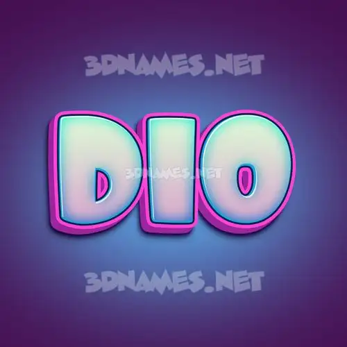dio in Phat Purple style - 3D name wallpaper dio in Phat Purple style - 3D name wallpaper