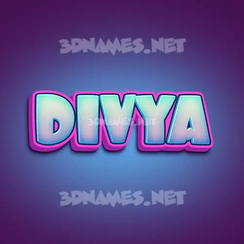 divya in Phat Purple style - 3D name wallpaper