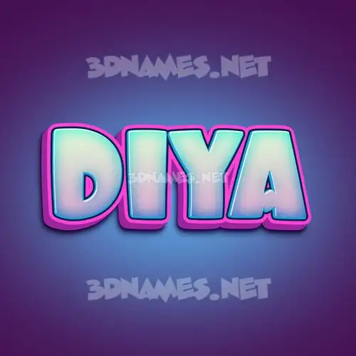 diya in Phat Purple style - 3D name wallpaper diya in Phat Purple style - 3D name wallpaper