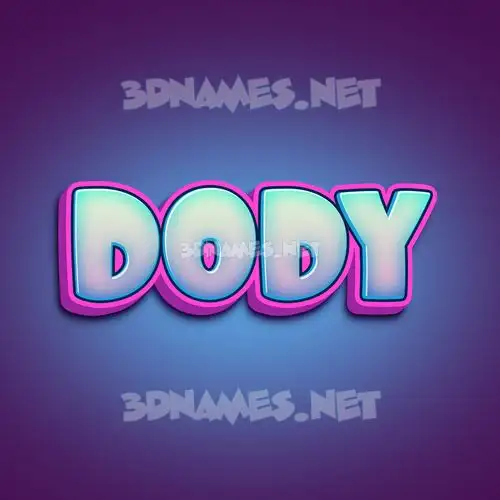 dody in Phat Purple style - 3D name wallpaper dody in Phat Purple style - 3D name wallpaper