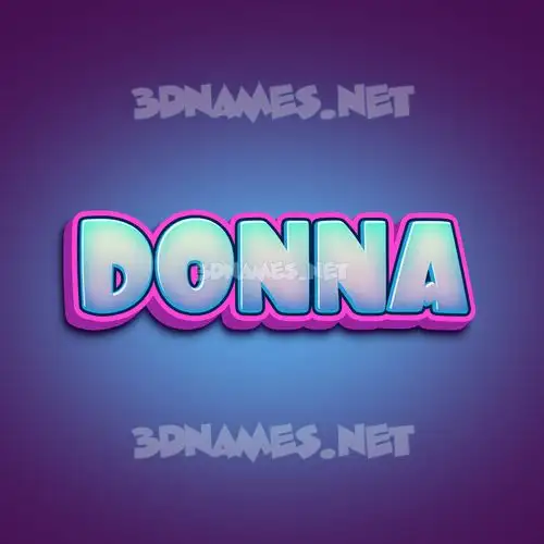 donna in Phat Purple style - 3D name wallpaper donna in Phat Purple style - 3D name wallpaper